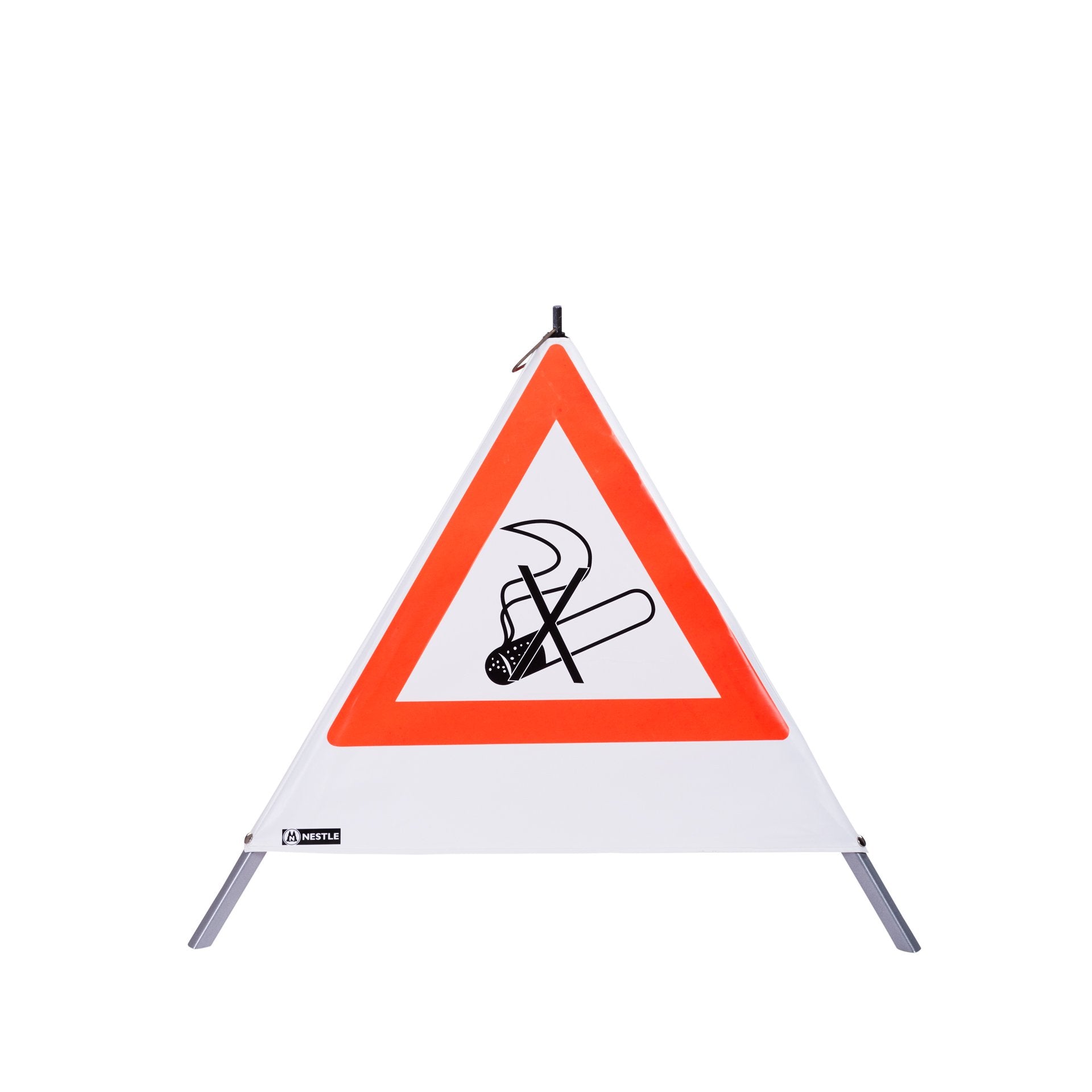 NESTLE Warnpyramide 70 cm, Rauchverbot (NZ01), weiß, mit Feder NESTLE Warnpyramide 70 cm, Rauchverbot (NZ01), weiß, mit Feder